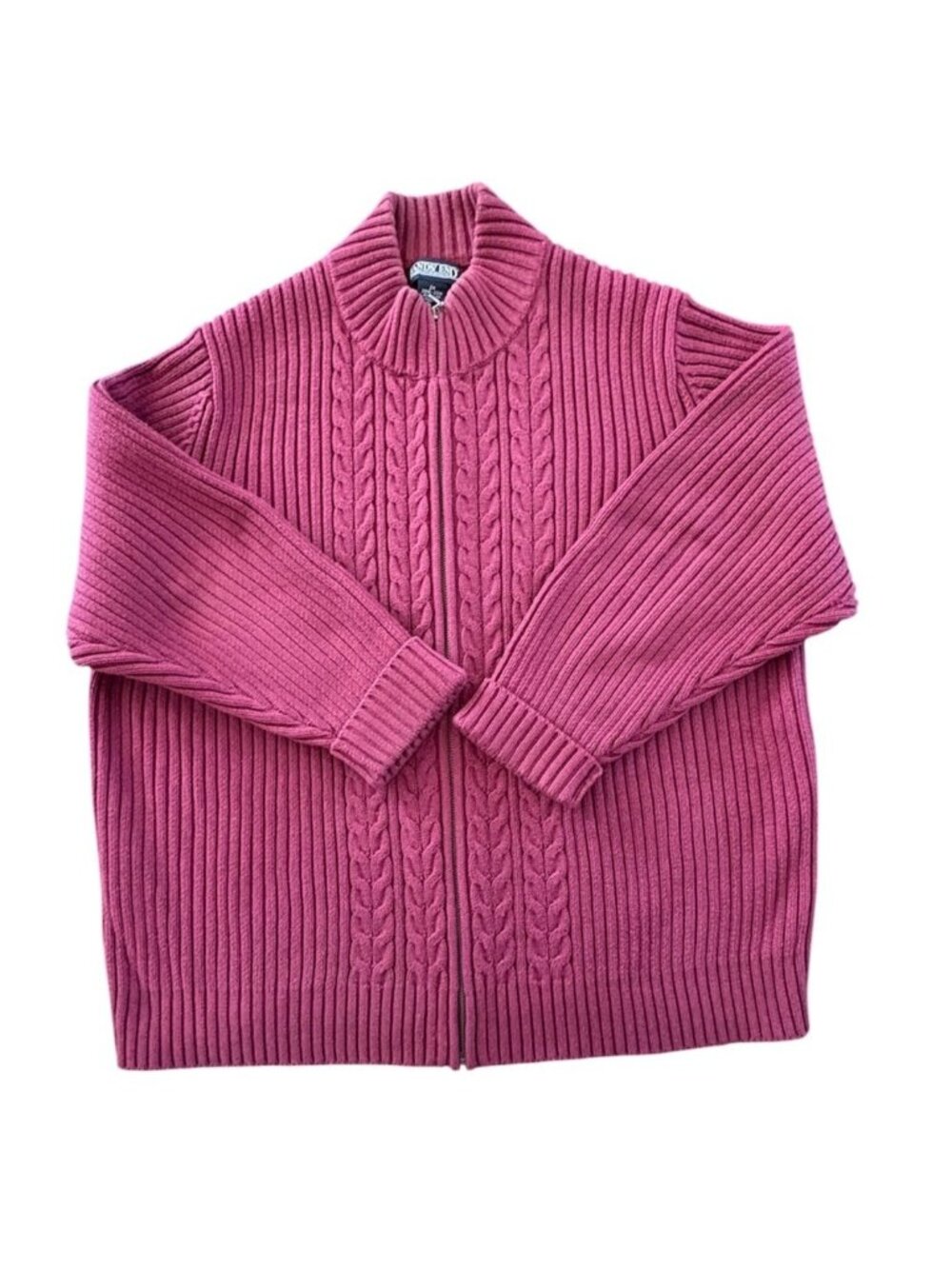 Lands End Plus Size Maroon Full Zip Cardigan Sweater Size 2X